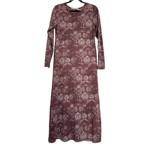 Elegant Long Sleeve Patterned Dress - Picture 1 of 9